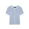 Popular Normcore Europeo y Americano Amazon Aliexpress Elegante Ropa de Trabajo Versátil Malla Jacquard Top de Punto Top Corto