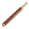 Folha Grande Pera Huanghua Madeira Pura Porta-Cigarros Filtro Madeira Maciça Total Haste de Metal Galho Fino Cigarro Fino Filtro de Uso Duplo Porta-Cigarros
