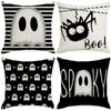 Nueva Funda de Almohada de Halloween Transfronteriza Funda de Cojín de Sofá Funda de Almohada de Lino Decoración del Hogar de Halloween Funda de Almohada