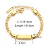 Comercio Exterior Transfronterizo Pulsera Infantil de Acero Inoxidable DIY Grabado Personalizado Pulsera Larga de Barra con Colgante de Corona para Niños