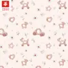 Tecido Impresso para Vestido ou Pijama Infantil, Gaze de Algodão Dupla Camada, Listrado Xadrez Cartoon Floral Pequeno, Pacote com 40 Contagens, Em Estoque