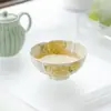 Mingzhishan Zhi Rose Story Taza de Té Cerámica Adornada con Flores Kung Fu Juego de Té Taza de Degustación de Gran Capacidad para Uso Doméstico Taza Individual