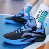 Zapatillas de Baloncesto de Combate Real para Jóvenes Suela Suave Antideslizante Amortiguación Zapatillas para Correr Transfronterizas Talla Grande de Moda Malla Transpirable Zapatillas Deportivas