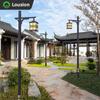 Candeeiro de jardim solar moderno simples retro quadrado tubo de jardim lâmpada 3 m ao ar livre impermeável lâmpada de paisagem quadrada