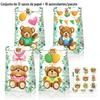 LB174 Amazon Urso Pano Urso Cabelo Urso Brinquedo Balão Papel Kraft Presente de Festa Saco de Papel Doce