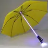Paraguas de Mango Largo con Luz LED de Colores, Mango Creativo Iluminado, Paraguas Recto de Advertencia para Viajes Nocturnos, Paraguas Impermeable y a Prueba de Viento, Regalo