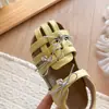 Sandalias Infantiles 2026 Verano Nuevas para Niñas con Lazo Huecas Zapatos de Princesa Niña Pequeña Tejidas Suela Suave Sandalias Romanas