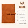 Caderno Personalizável com Impressão de Logo, Fivela, Couro Bovino com Textura de Pele, Bloco de Notas para Escritório, Diário A5, Caderno Criativo