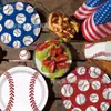Decoración de Fiesta de Cumpleaños Infantil Temática de Béisbol Transfronteriza Suministros Diseño de Escena Mantel Desechable Juego de Vajilla