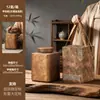 Lata de Chá Retro de Metal Pote Selado Chá Pu-Erh Chá a Granel Caixa de Armazenamento Universal Pacote de 1,0 kg Embalagem de Chá de Grande Capacidade