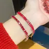 Pulsera con Hebilla Cuadrada de Circonita, Personalizada, Dulce, Exquisita, Moderna, Pulsera Versátil, Lujo Ligero, Joyería de Alta Gama para Mujeres