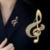 Broche de Nota Musical de Diseño Exclusivo, Broche de Aleación de Lujo de Alta Gama, Hebilla Antiexposición de Moda y Versátil Accesorio para Ropa
