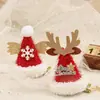 Nuevas Letras Creativas de Cervatillo Lindos Adornos Navideños Copo de Nieve Alas Adornos para el Cabello Clip Brillante de Terciopelo para el Cabello de Navidad