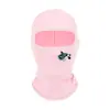 Balaclava Xiyin Temu Amazon com estampa de cabeça de lobo e rosa em lycra e algodão com transferência térmica para o verão, ideal para ciclismo ao ar livre.