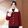 2026 Nova Roupa para Mãe Outono/Inverno Meia-Idade Petite Pequena Estilo Fragrância Elegante Emagrecedor Valoriza Plus Size Moda Versátil Jaqueta