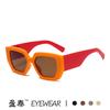 Nuevas gafas de sol poligonales de moda europea y americana, gafas de sol vintage tipo caja para hombres y mujeres, gafas de sol de calle al por mayor