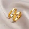 Anillo Minimalista de Acero de Titanio con Espiga de Trigo Dorada para Mujer, Nicho de Lujo Ligero con Sensación de Alta Gama, Anillo para Dedo Índice que No se Desvanece