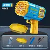 Máquina de Burbujas Luz Espacial de 40 Agujeros Versión Mini Gatling Eléctrica Soplador de Burbujas Manual Juguete para Niños Pistola de Burbujas