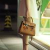 Outlet de Fábrica 2024 Bolso Kelly Piel de Vaca Bolso de Mujer Patrón Lichi Togo Piel de Vaca Hombro Portátil Bolso Platino Bolso de Novia