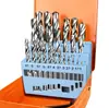 Caja de Hierro Naranja de 25 Piezas Broca de Diamante Blanca Broca Helicoidal Abreagujeros para Carpintería Broca Broca Helicoidal para Cemento Ladrillo Juego Combinado