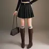 Falda plisada de moda y sencilla para mujer, nueva falda de línea A de cintura alta adelgazante para otoño e invierno 2026, falda corta elegante y rejuvenecedora para mujer