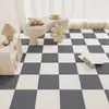 Alfombra Cosida Habitación Infantil Habitación de Niños Sala de Estar Felpudo Invierno Oficina Crema Antideslizante Balcón Se Puede Cortar