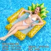 Raft Inflable Flotante Modelo Nuevo Transfronterizo para Exteriores Plegable con Respaldo Malla Cama Flotante Productos Inflables para Agua Sillón Cama Flotante