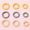 5 Anéis de Cartão Coloridos de Liga Abertos Anéis de Mola Redondos Chaveiros Ganchos para Bolsas Materiais Acessórios para Joias DIY