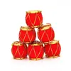 Tambor de Navidad Decoraciones para Árbol de Navidad 3/4/5/6cm Tambor de Navidad de Terciopelo Rojo Decoración Navideña Regalos