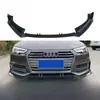 Adequado para 17-19 Audi A4 Lábio Frontal A4 Modificado Abt Lábio Frontal de Três Seções Preto Brilhante Pá Frontal Pequeno Surround Modificado