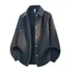 Camisas para Hombre, Camisas de Trabajo de Manga Larga para Primavera y Otoño, Chaquetas, Tops Casuales para Hombre, Chaquetas Holgadas para Hombre