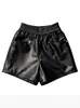 Nueva colección otoño/invierno 2026 de Haining: Shorts casuales para mujer, de corte holgado, pierna ancha, hechos de piel genuina, con material de piel de oveja, diseño versátil y cintura elástica, perfectos para combinar con botas