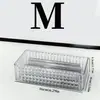 Caja divisoria para cajón de cosméticos Caja de almacenamiento incorporada para lápiz labial y brochas de maquillaje Caja de almacenamiento transparente Caja organizadora rectangular para artículos varios