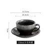 Taza de Café de Gres Retro Japonesa con Platillo Taza para Cappuccino Espresso Latte Italiana Taza de Café Elegante para Arte Latte