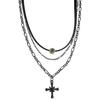 Gargantilla de Cuero Trenzado Multicapa Cadena para el Cuello de Mujer Punk Cadena Multicapa para la Clavícula Accesorios de Diablo Spice Girl Modernos