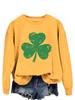 Suéter casual estampado trevo oco estação independente Amazon eBay Top de manga longa feminino europeu e americano