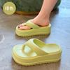 Chanclas para mujer para exteriores verano playa suela gruesa realzada celebridad de internet zapatillas antideslizantes sensación slip-on zapatillas de suela gruesa para mujer EVA
