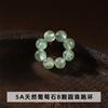 Joyería Jingde, 11 mm, cristal natural, pequeñas cuentas redondas, anillo para correr, piedra lunar, ágata, accesorios para pulseras DIY, venta al por mayor