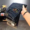 Jeans para Hombre 2026 Otoño Nueva Marca de Moda Sueltos Rectos Elásticos Lavados Casuales Pantalones Largos Estilo de Hombre Pantalones de Hombre