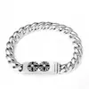 Pulseira CH nova com motivos de espada, âncora e cruz, acessório de mão unissex, moda retrô europeia e americana, pulseira padrão S925