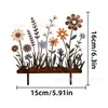 Bestseller transfronteiriço Temu: Estaca de jardim com flor colorida de metal, artesanato em ferro forjado para decoração de quintal externo e gramado