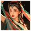 Novedad Flor-brillo Dunhuang Feitian Pintado Antiguo Corazón de Ceja Pegatina de Tatuaje Ropa Antigua China Impermeable Pegatina de Tatuaje Impresa en la Frente