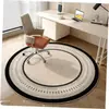 Tapete Redondo Moderno Simples Sala de Estudo Sala de Estar Tapete de Chão Antiderrapante Cadeira de Computador Cadeira Giratória Tapete para Pés Tapete de Chão Dornier