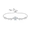 Pulseira Disney/Disney Flor Romântica para Mulheres, Trevo de Quatro Folhas Brilhante, Joia Versátil de Luxo Leve 189