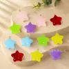 Colgante de estrella de cinco puntas de acrílico de 24 mm en color caramelo, hecho a mano, para llavero, bolso, accesorios de joyería al por mayor