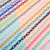Cadena Colorida Acrílica Hebilla Única 13*8mm Larga 50cm Cadena Colorida Sólida Cerrada Accesorios para Bolsas de Juguetes de Joyería DIY