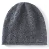 Gorro de tricô de cashmere liso e versátil para mulheres, perfeito para ir ao trabalho, oferecendo calor e conforto