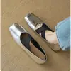 Zapatos Planos Versátiles de Tira Cruzada para Primavera/Verano, Mocasines, Zapatos sin Cordones, Retro, Piel Suave, Modelo Nuevo 2026, Suela Suave