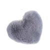 Llavero colgante de pompón de corazón multicolor, adorno colgante para coche, pequeño corazón de durazno de felpa con estampado de leopardo, accesorios de joyería al por mayor
