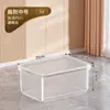 Caja de almacenamiento transparente para uso doméstico, caja de almacenamiento de juguetes y snacks, organizador de plástico para ropa de armario, cesta de almacenamiento, caja de almacenamiento